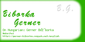 biborka gerner business card